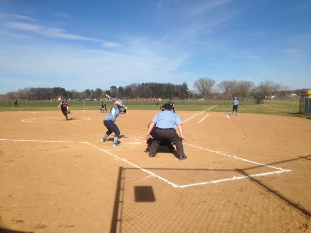 Blaine student Michaela Martin (number 20) up to plate.