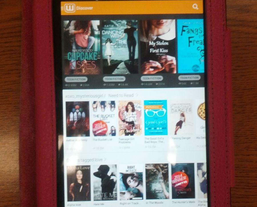 The Wattpad site to find new books.