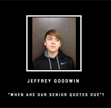 Jeffrey Goodwin posing for a senior yearbook photo