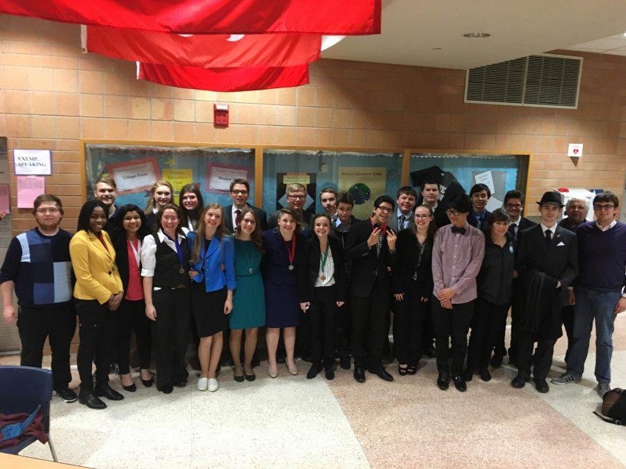 A photo of the speech team at sections. Photo thanks to Cody Goodchild