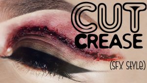 Cut crease using scab blood done by Glam & Gore on YouTube